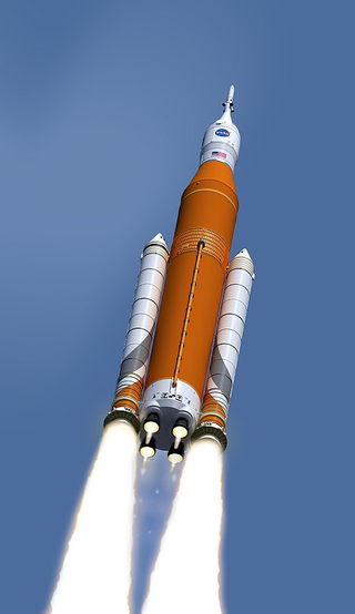 Conceptual image of NASA’s Space Launch System.